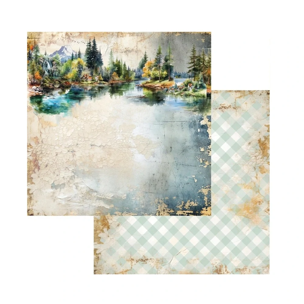 Alchemy of Art Scrapbook papier Whispers of the Mountains 8x8