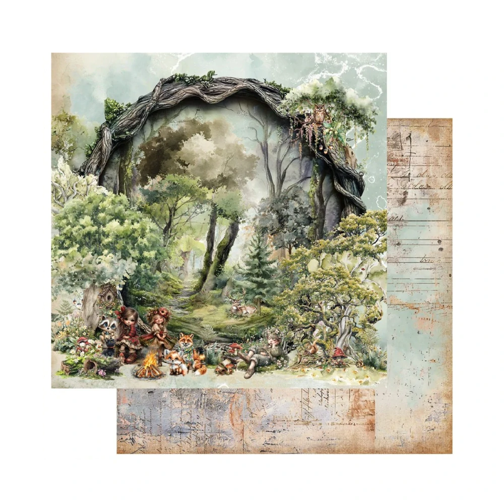 Alchemy of Art Scrapbook papier Friends of the Forest 8x8