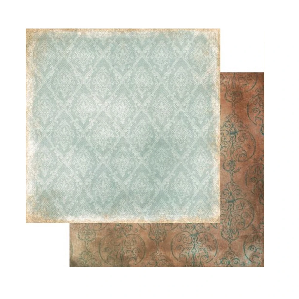 Alchemy of Art Scrapbook papier Mint-Brown base 8x8