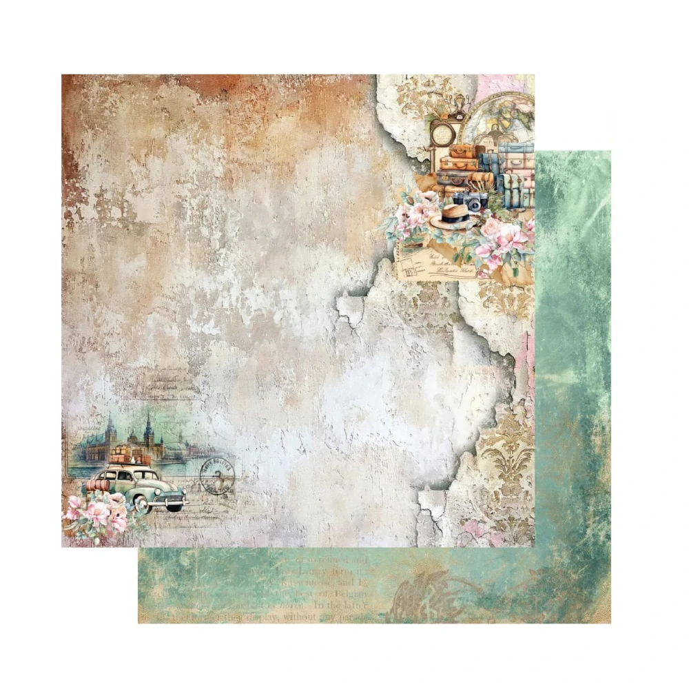 Alchemy of Art Scrapbook papier Memories from the Trip 8x8