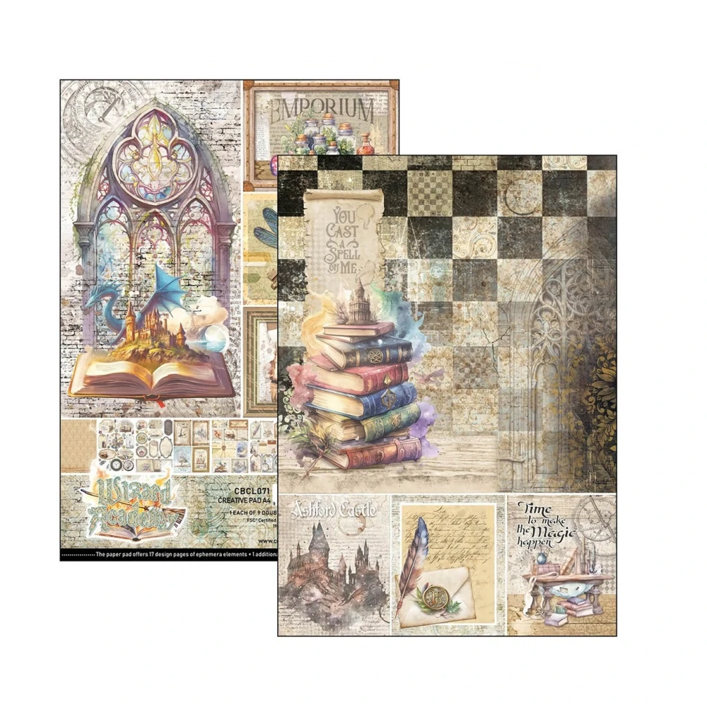 Ciao Bella Scrapbook papier Wizard Academy A4
