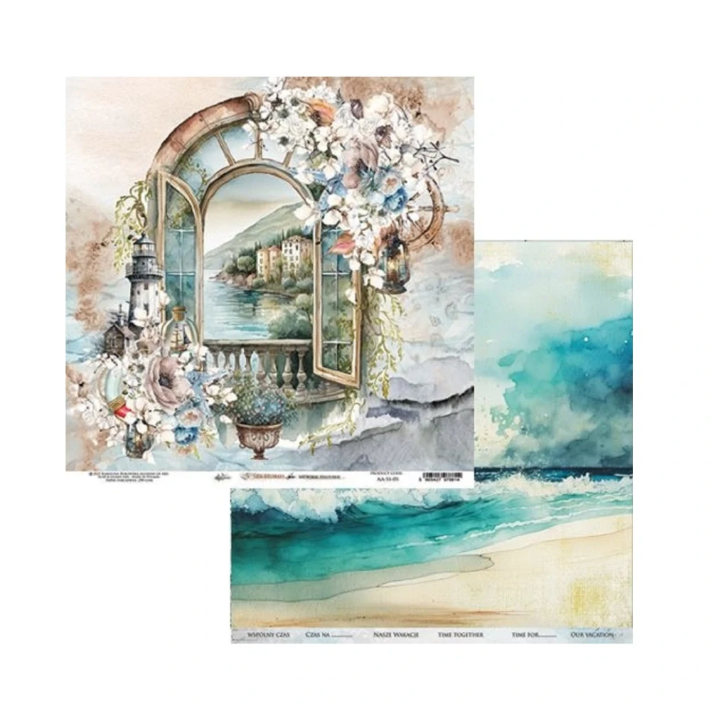 Alchemy of Art Scrapbook papier Sea Stories 8x8