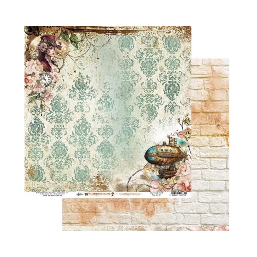Alchemy of Art Scrapbook papier Steampunk Dream 8x8