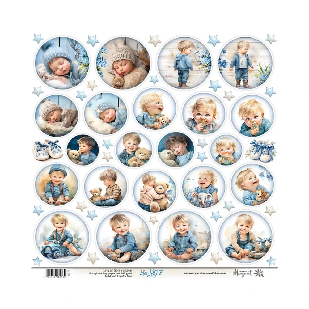 Margaret Scrapbook papier – Happy Boy kusový 0715