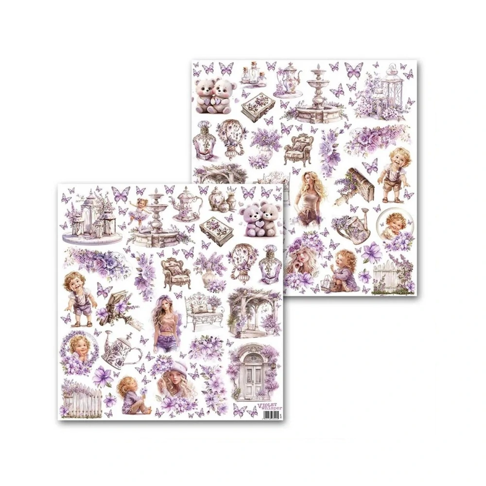 Margaret Scrapbook papier – Violet whisper  12x12