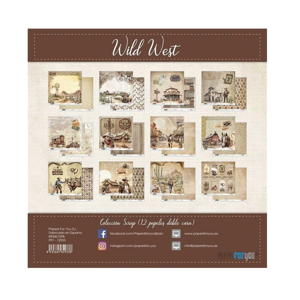 Papers For You Scrapbook papier – Wild West  12x12
