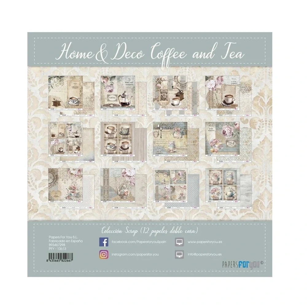 Papers For You Scrapbook papier – Coffee and Tea 12x12