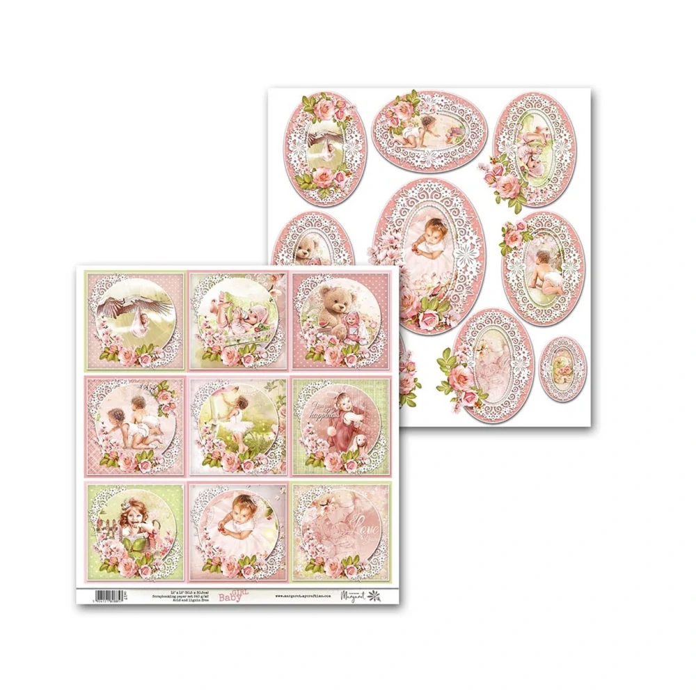 Margaret Scrapbook papier – Baby Girl kusový 0617