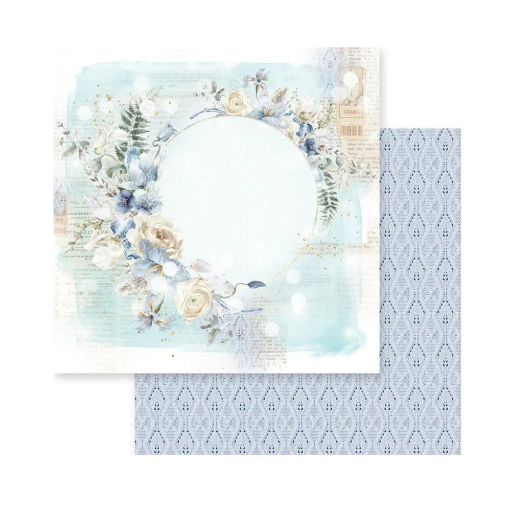 Memory Place Scrapbook papier Dusty Blue Floral 12x12
