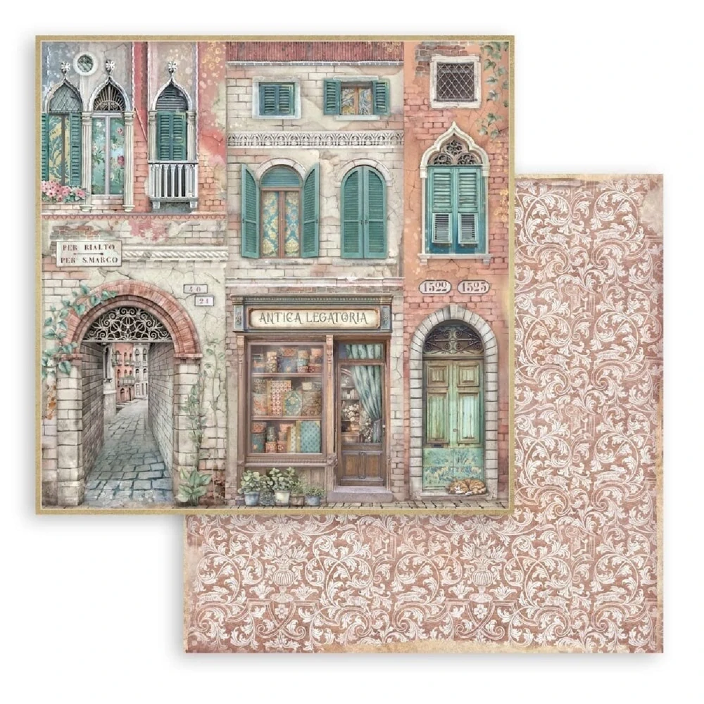 Stamperia Scrapbook papier – Venice City of Art 12x12