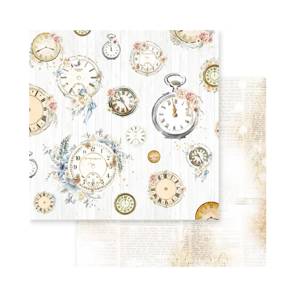 Memory Place Scrapbook papier Dusty Blue Floral 6x6