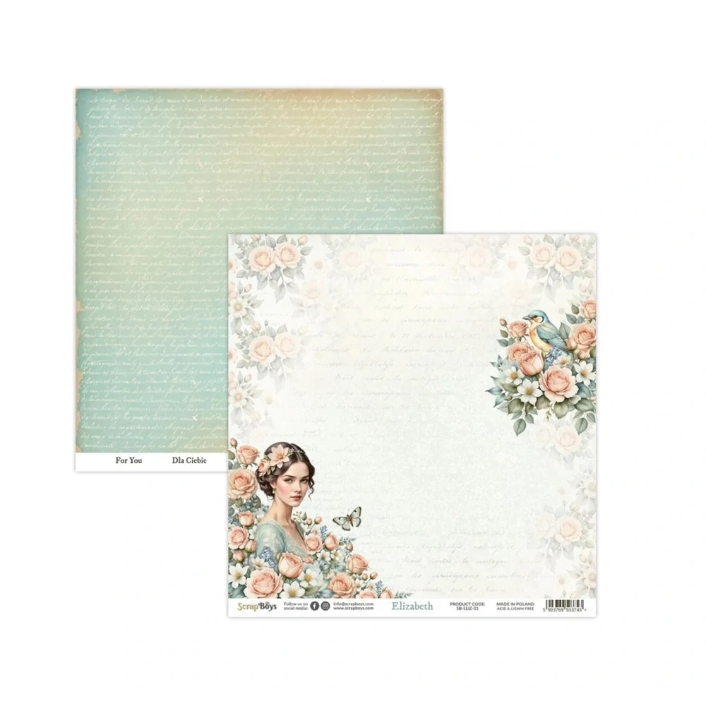Scrapboys Scrapbook papier Elizabeth 12x12