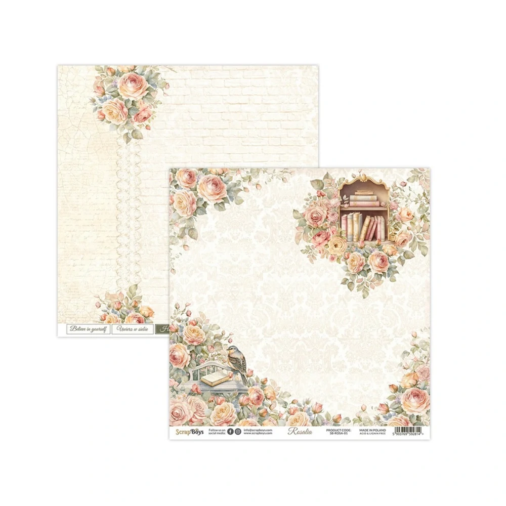 Scrapboys Scrapbook papier Rosalia 12x12