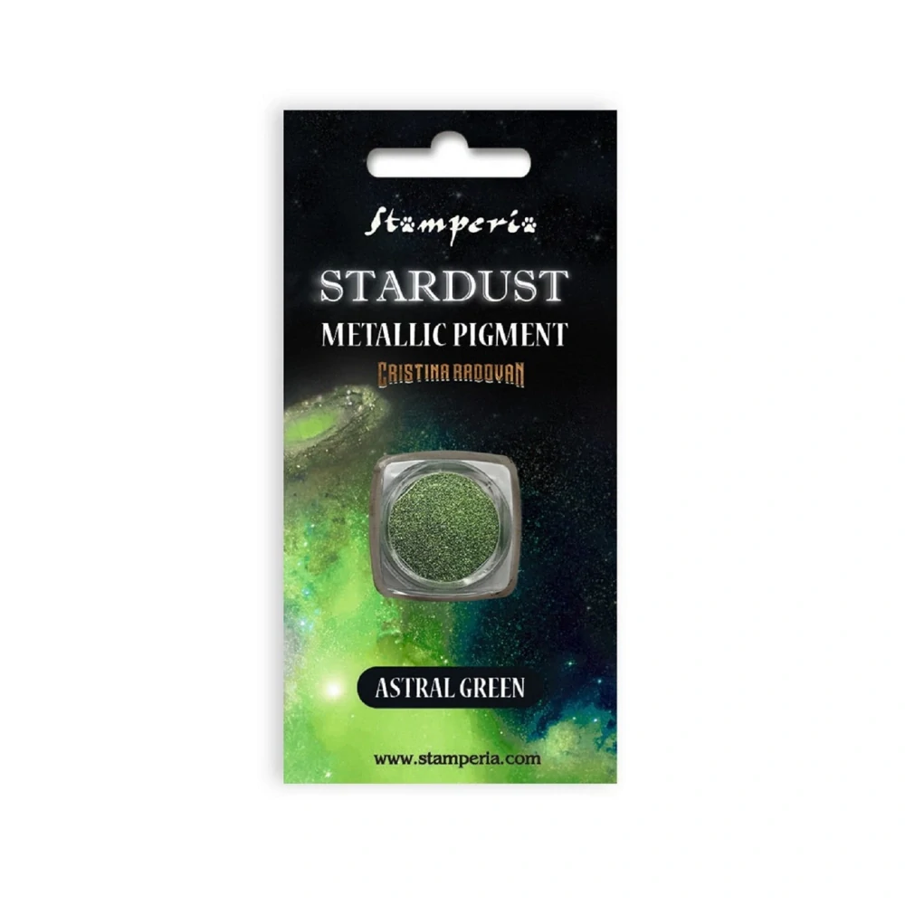 Stamperia Metalický pigment Stardust astral green