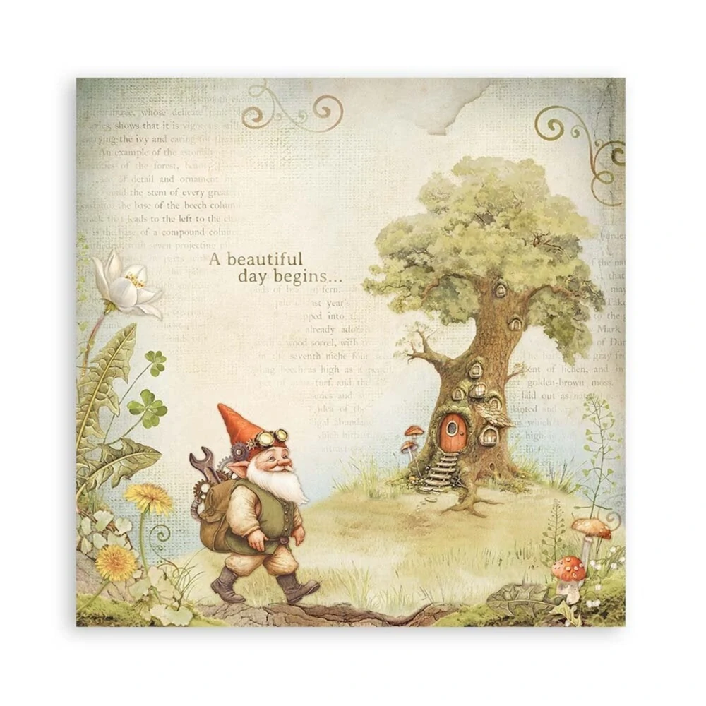 Stamperia Scrapbook papier – Hidden Grove 8x8 Maxi