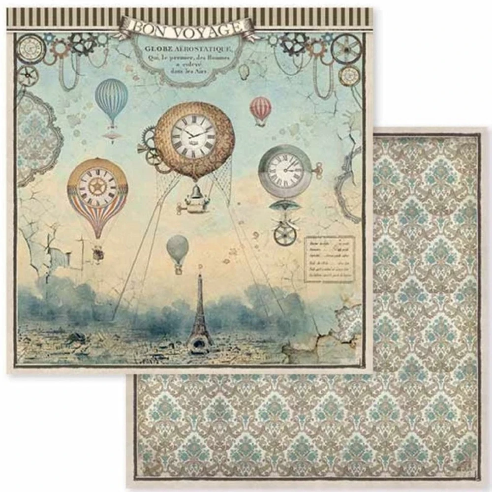 Stamperia Scrapbook papier – Voyages Fantastiques 12x12