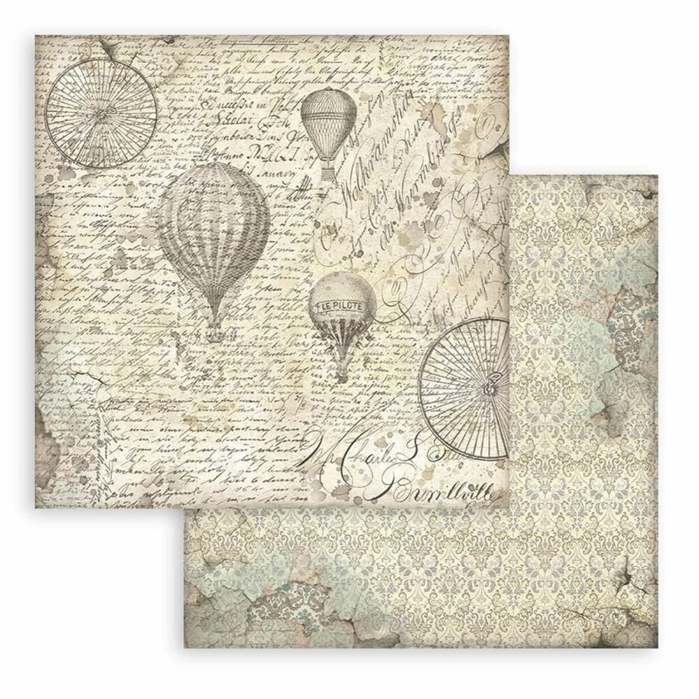 Stamperia Scrapbook papier – Voyages Fantastiques Background 12x12