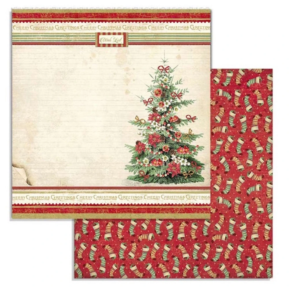 Stamperia Scrapbook papier – Classic Christmas 12x12