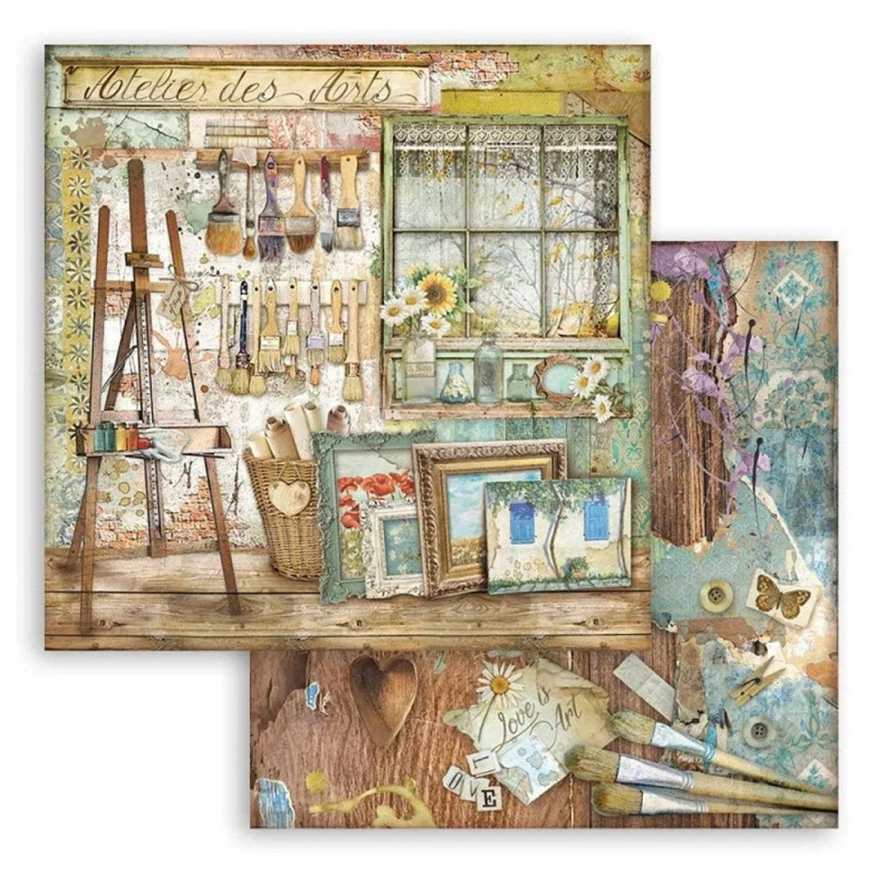 Stamperia Scrapbook papier – Atelier des Arts 12x12