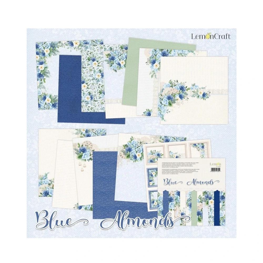 Lemoncraft Scrapbook papier Blue Almonds 12x12