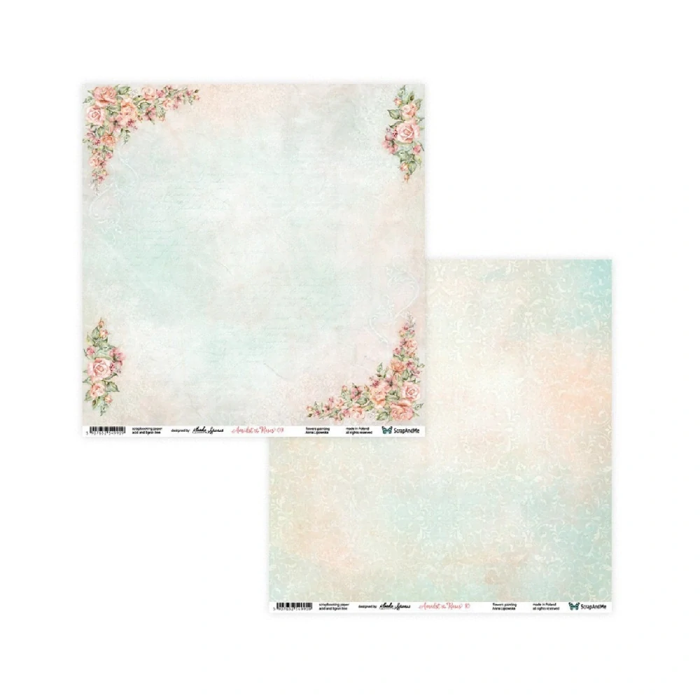 ScrapAndMe Scrapbook papier Amidst the Roses 12x12
