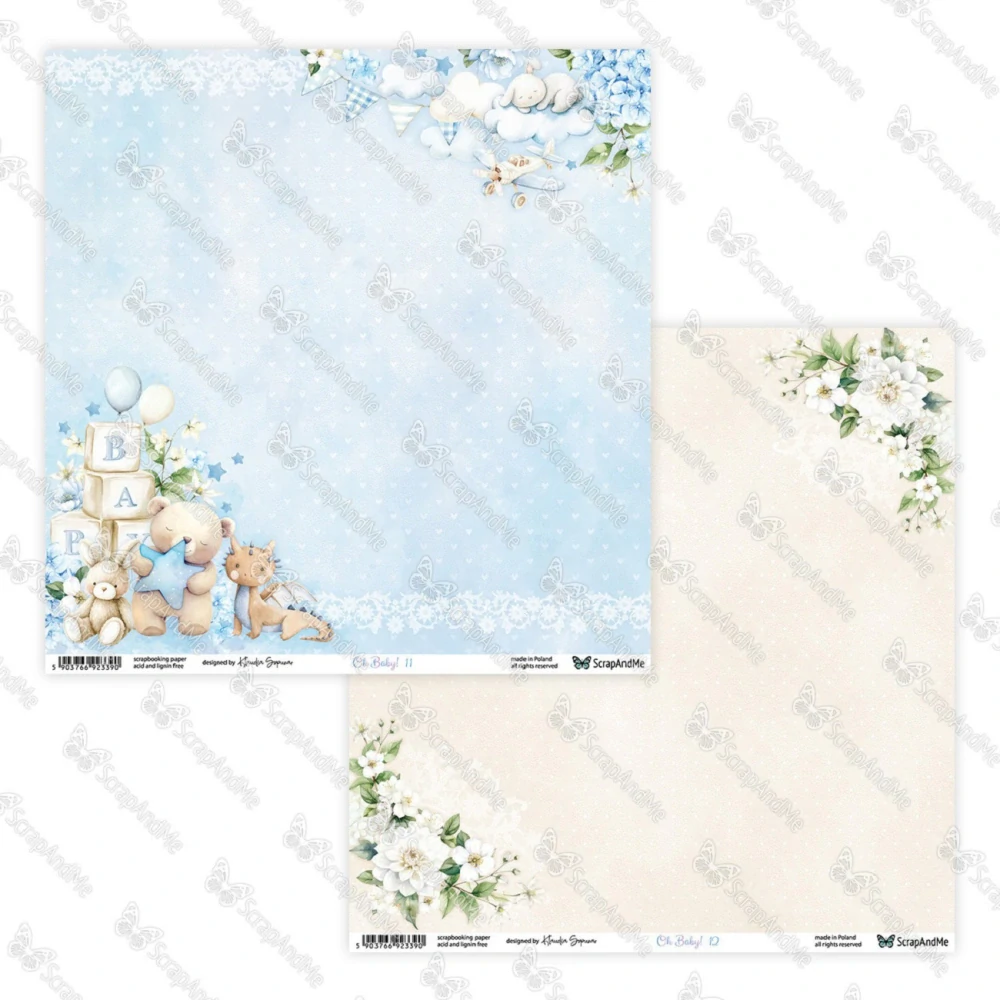 ScrapAndMe Scrapbook papier Oh,Baby 8x8