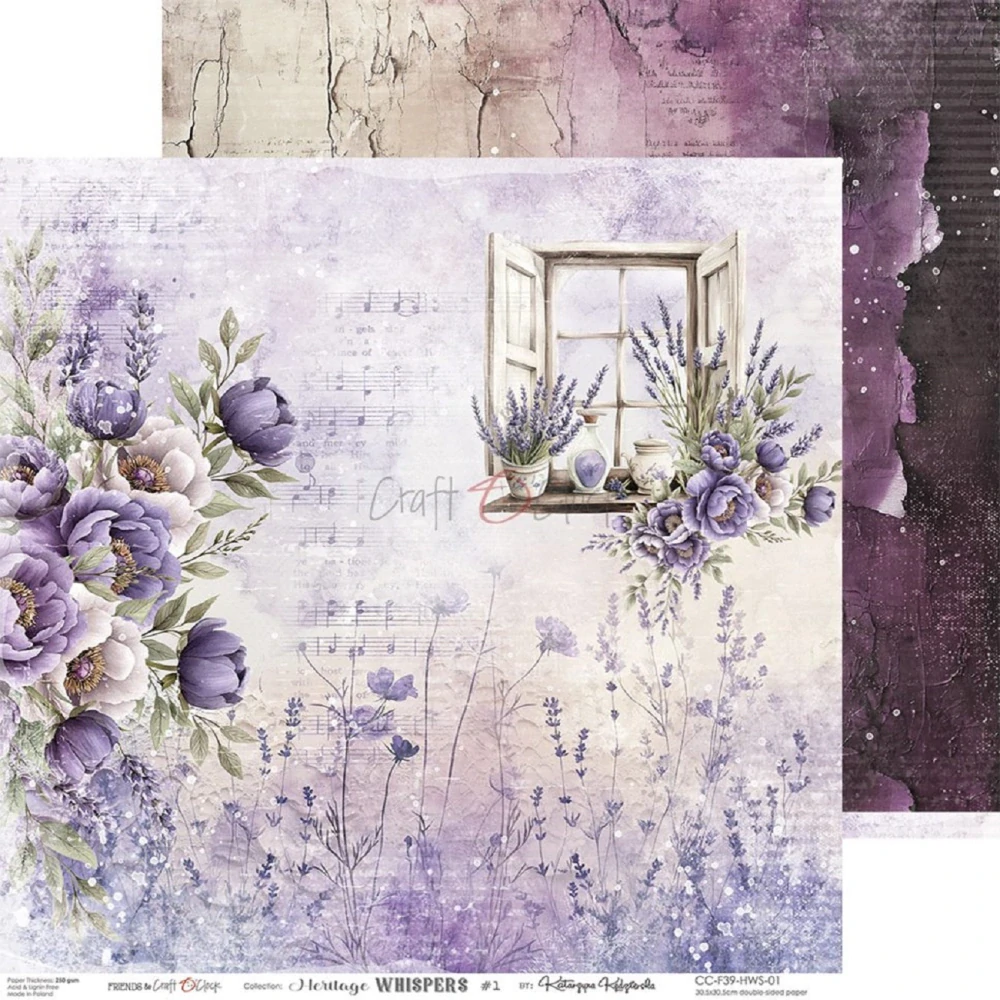 Craft O´ Clock Scrapbook papier - Heritage Whispers 8x8 Mix