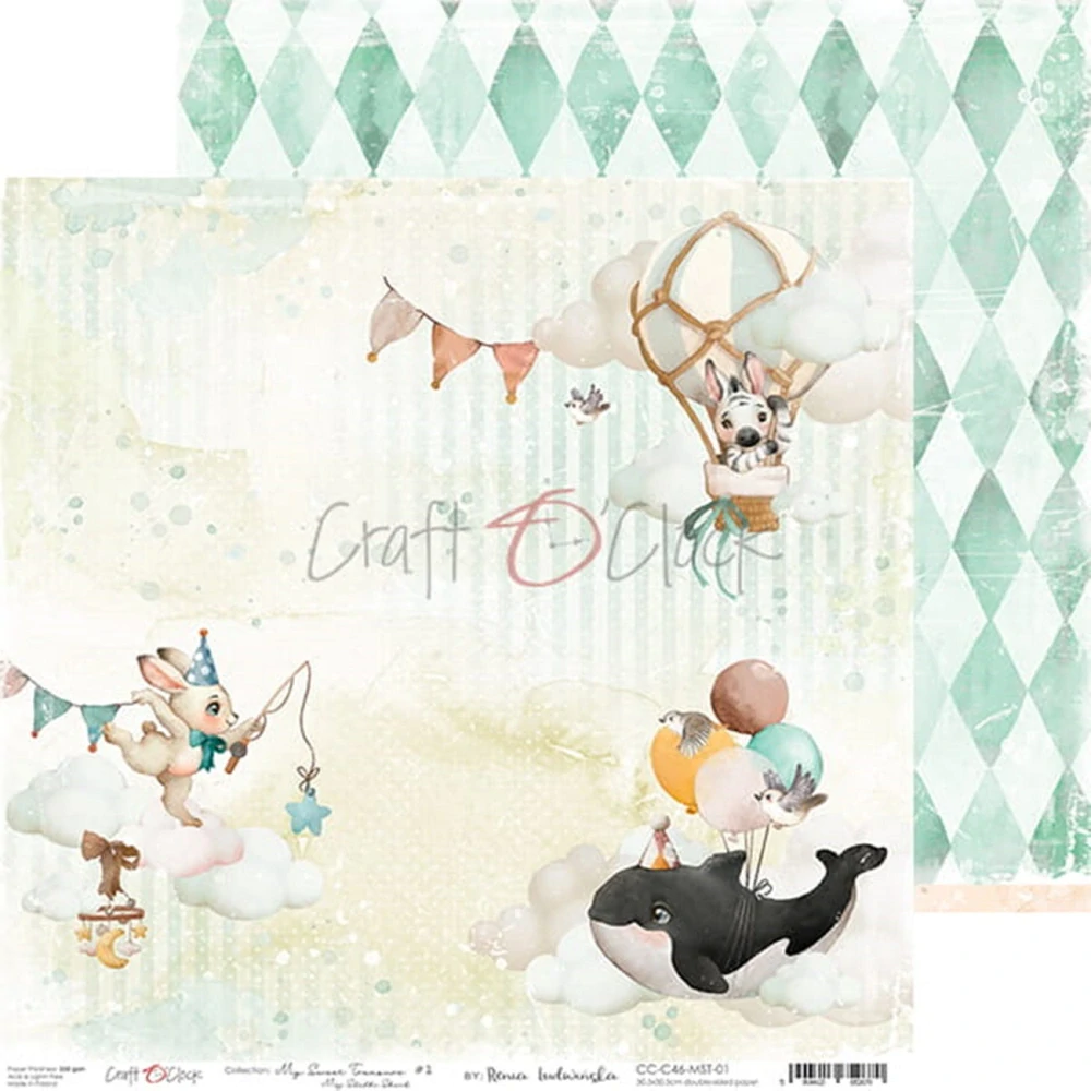 Craft O´ Clock Scrapbook papier - My Sweet Treasure 8x8