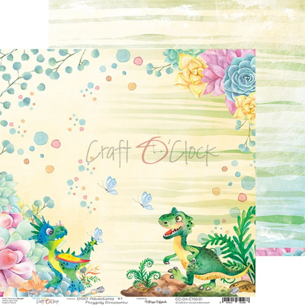 Craft O´ Clock Scrapbook papier - Dino Adventures 12x12