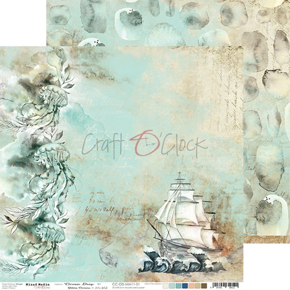 Craft O´ Clock Scrapbook papier - Ocean Deep 12x12