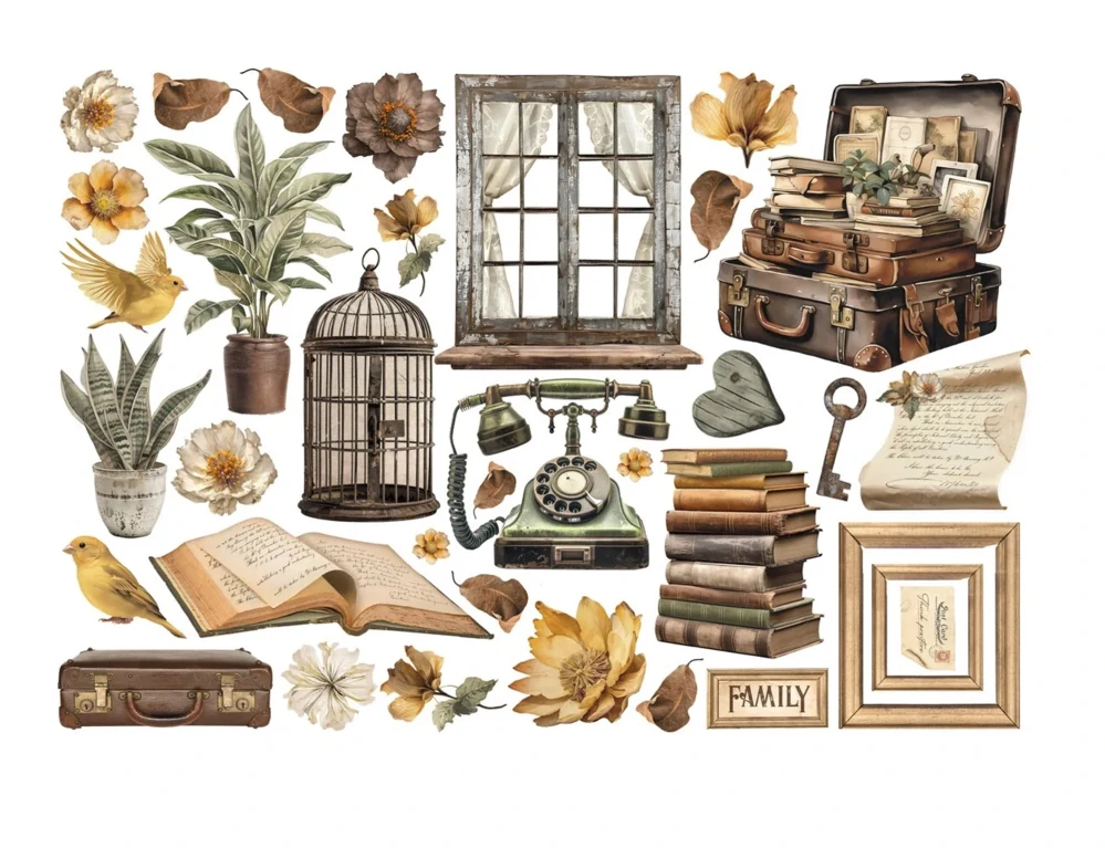 Stamperia Golden Harmony nálepky DFLCT52