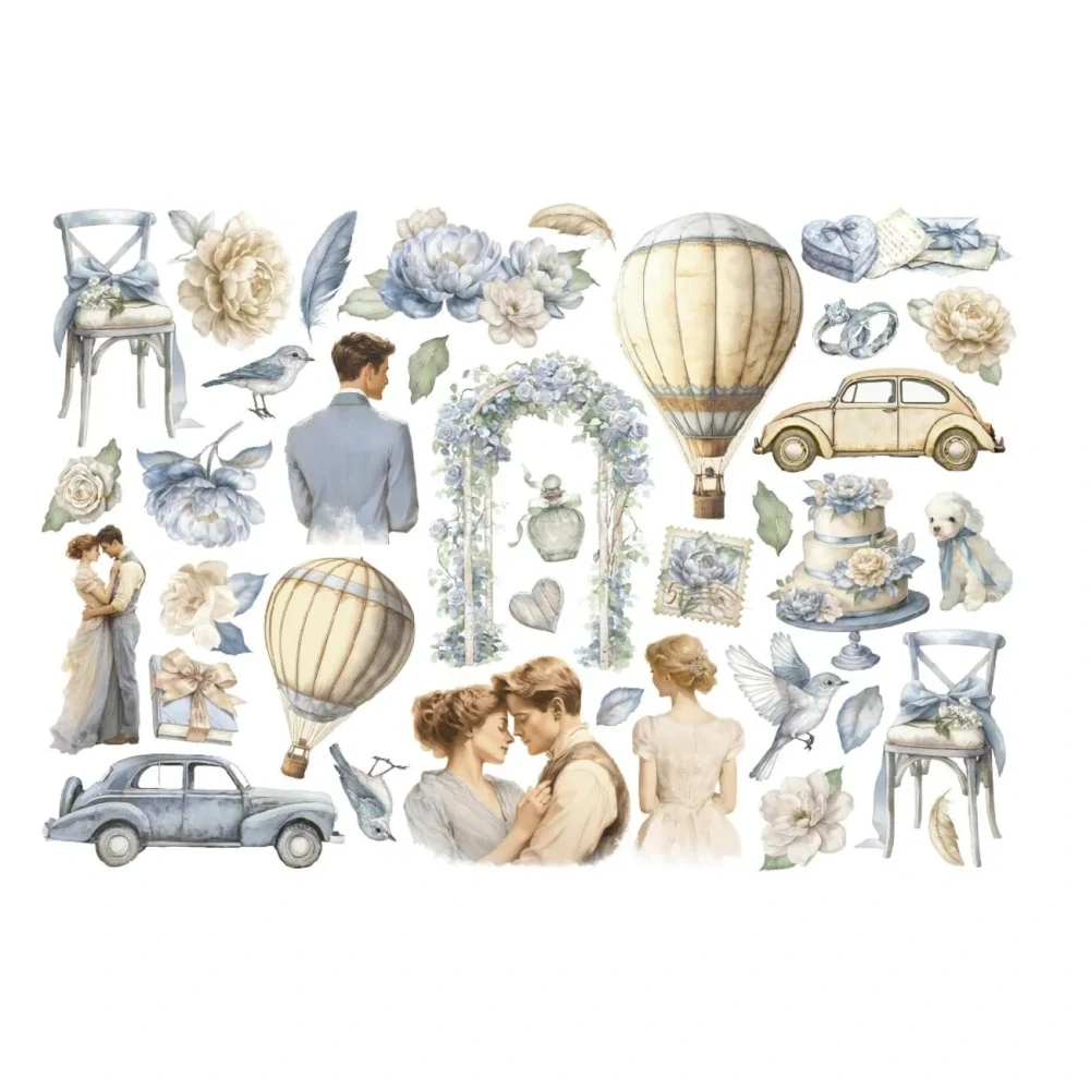 Stamperia Timeless nálepky DFLCT64