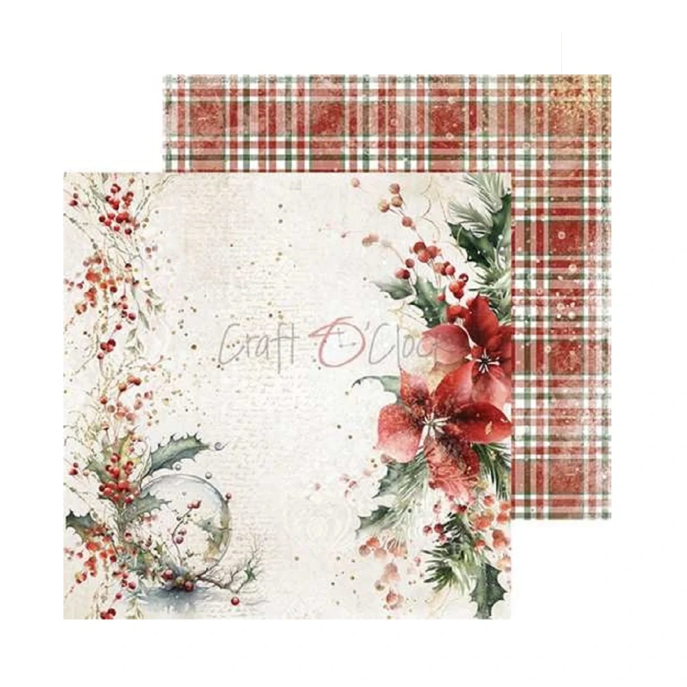 Craft O´ Clock Scrapbook papier - Christmas Treasure 8x8