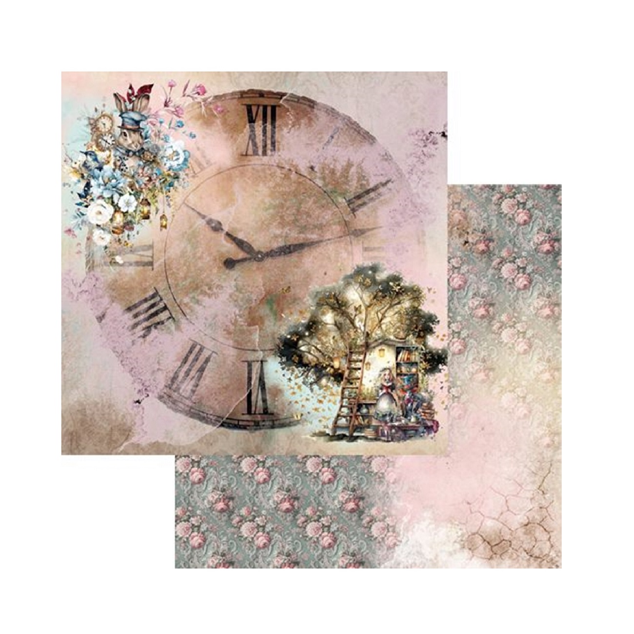 Alchemy of Art Scrapbook papier Enchanted World – Following Alice 12x12