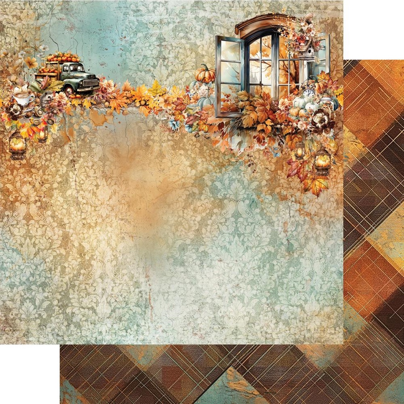Alchemy of Art Scrapbook papier In Autumn Colors 12x12