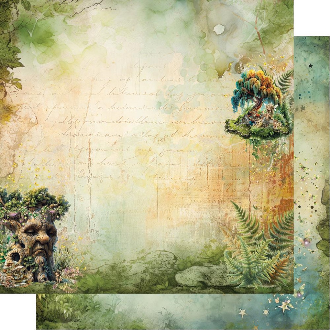 Alchemy of Art Scrapbook papier Tales of Moss and Fern 12x12