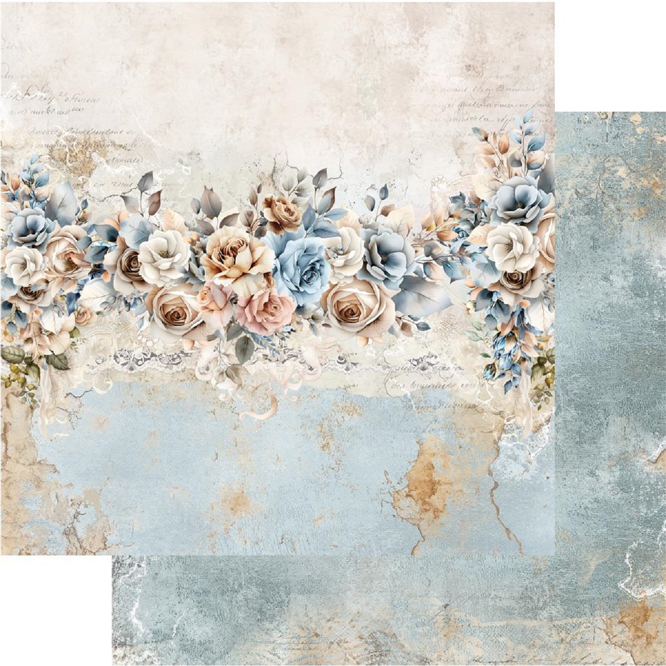 Alchemy of Art Scrapbook papier In Shades of Blue 12x12