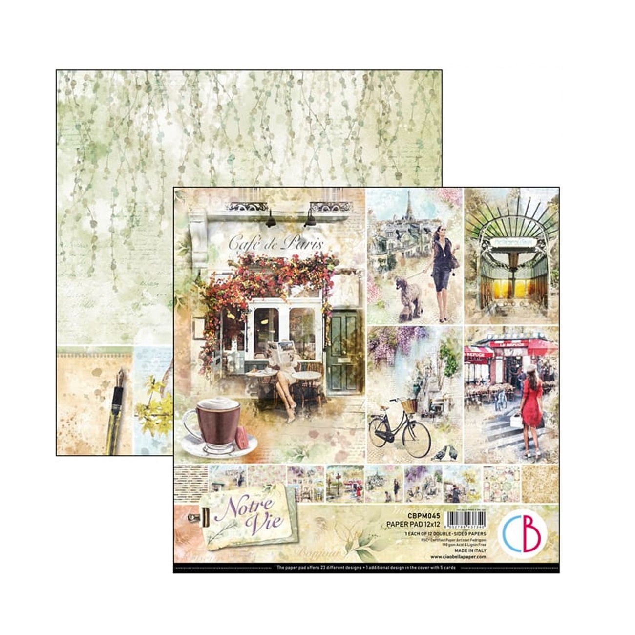 Ciao Bella Scrapbook papier Notre Vie 12x12