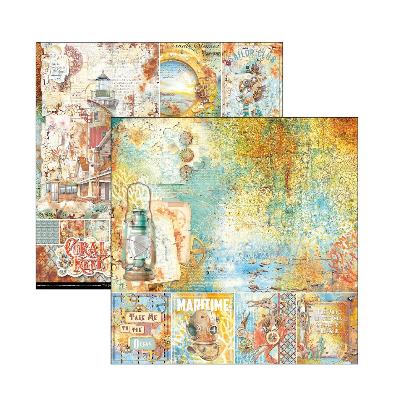 Ciao Bella Scrapbook papier Coral Reef 12x12