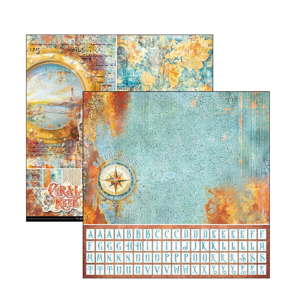 Ciao Bella Scrapbook papier Coral Reef 12x12