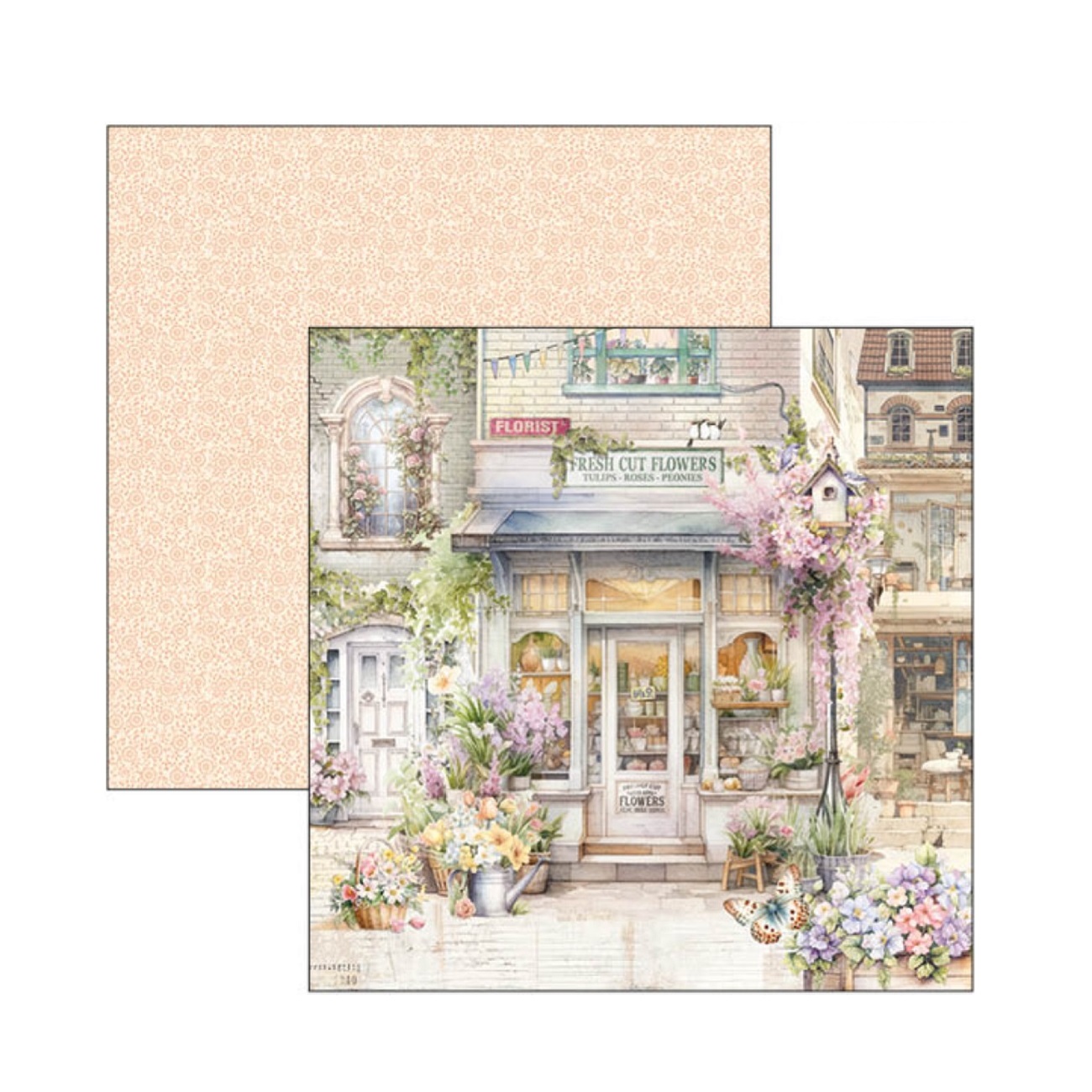 Ciao Bella Scrapbook papier Flower Shop 8x8