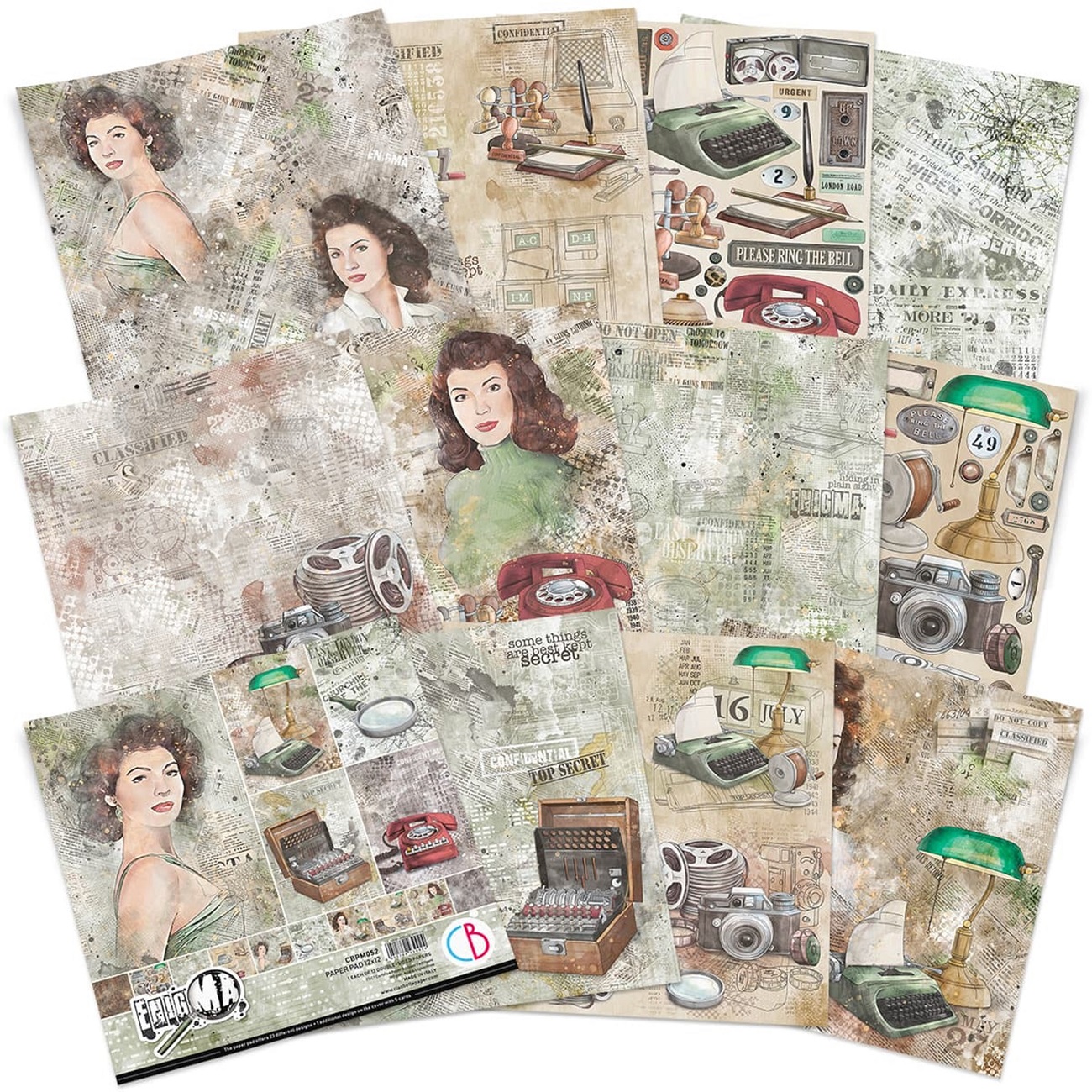 Ciao Bella Scrapbook papier Enigma 12x12