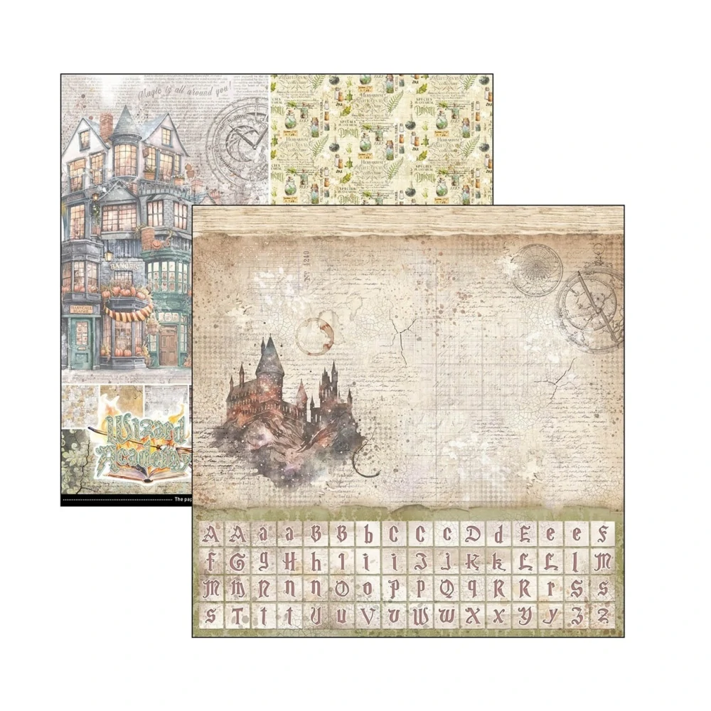 Ciao Bella Scrapbook papier Wizard Academy 12x12