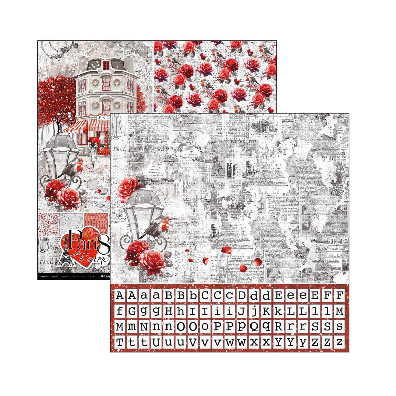 Ciao Bella Scrapbook papier Paris Je T’aime 12x12