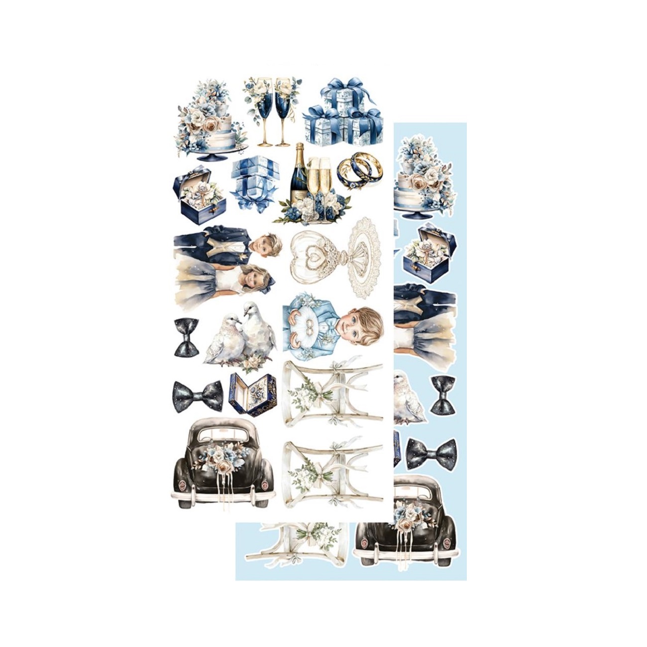 Alchemy of Art Scrapbook papier In Shades of Blue 6x12