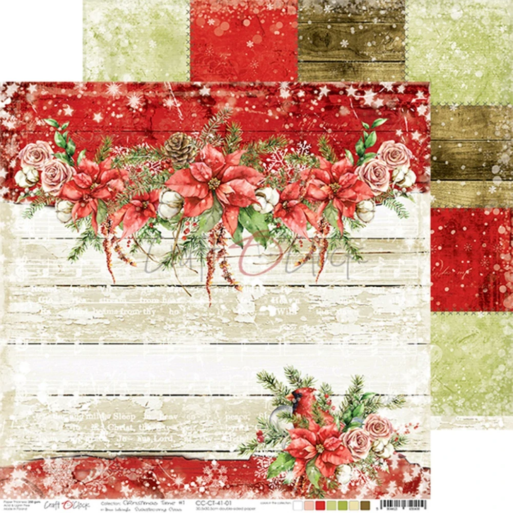  Scrapbook papier Christmas Time - 12x12 - Craft O´ Clock
