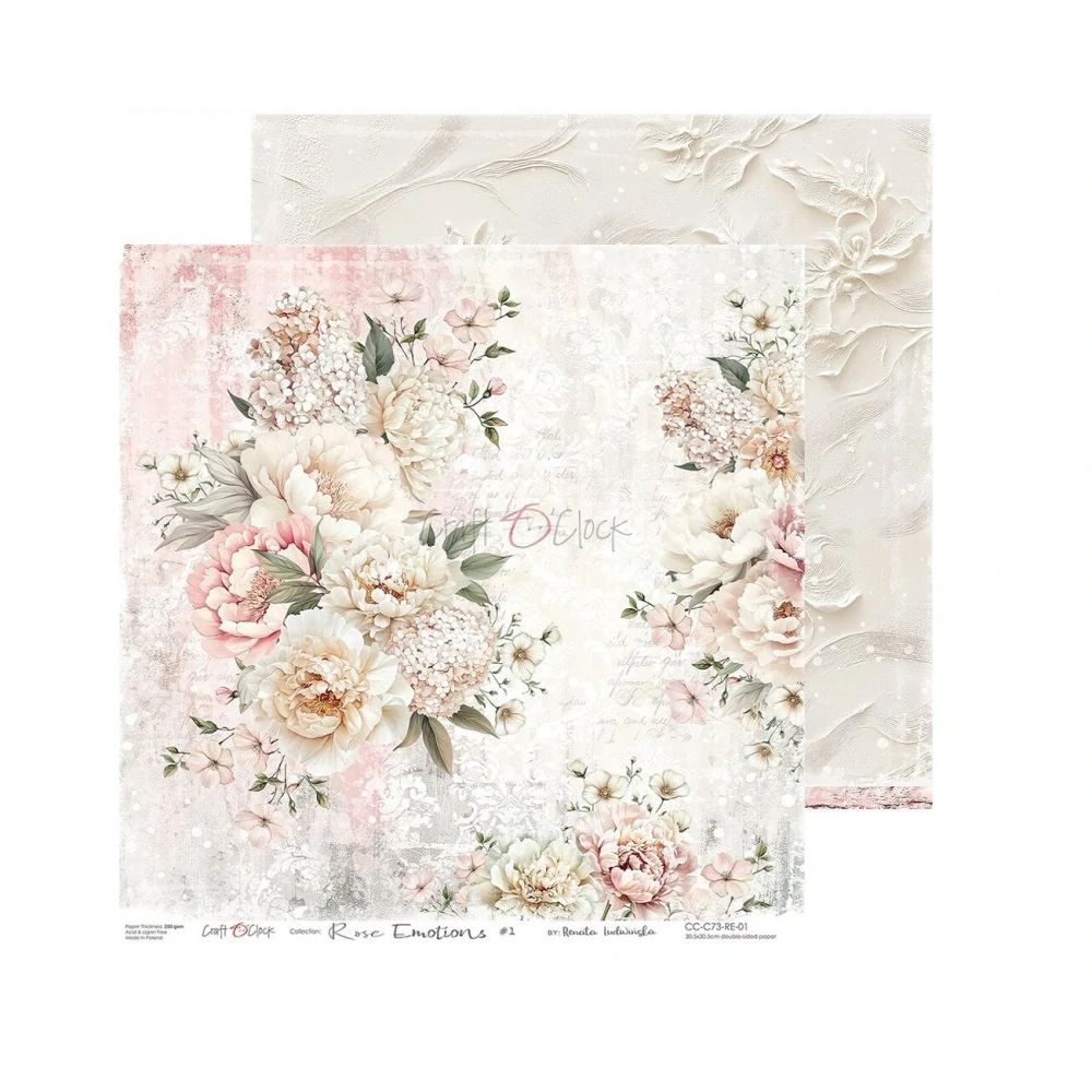 Craft O´ Clock Scrapbook papier - Rose Emotions  12x12