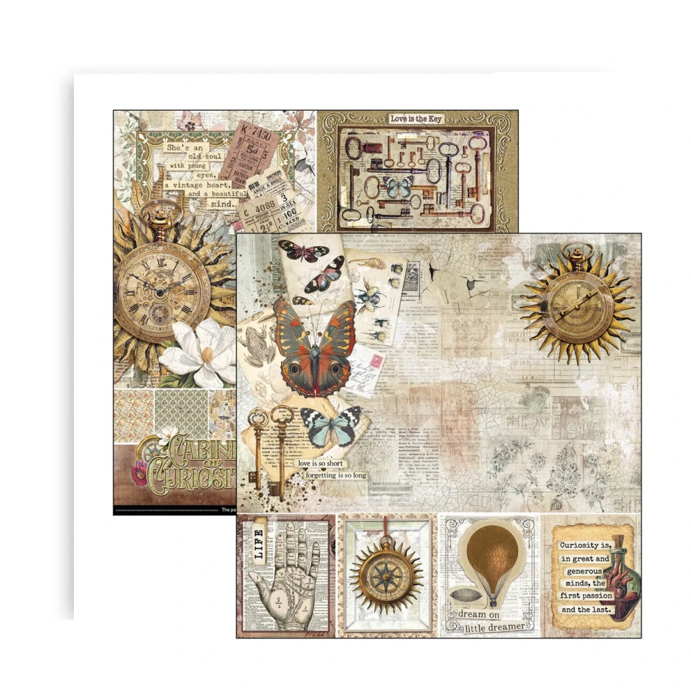 Ciao Bella Scrapbook papier Cabinet of Curiosities 8x8