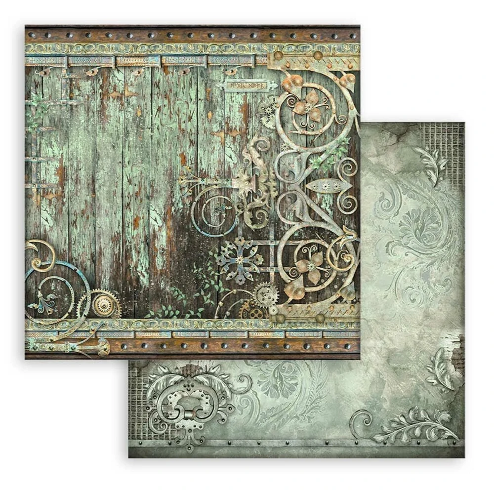 Stamperia Scrapbook papier – Magic Forest Backgrounds 8x8