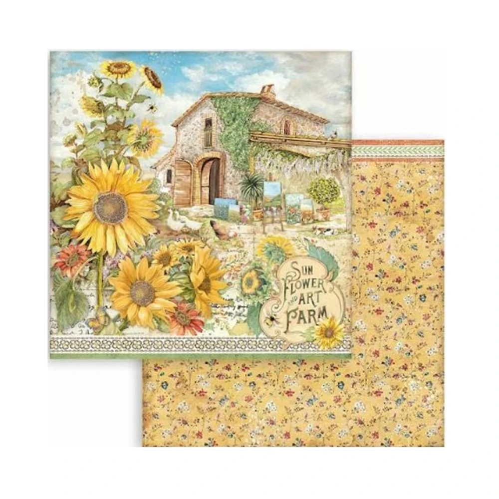 Stamperia Scrapbook papier – Sunflower Art 8x8